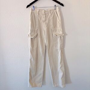 Zara Light Tan Trousers Cargo Style Size‎ 2